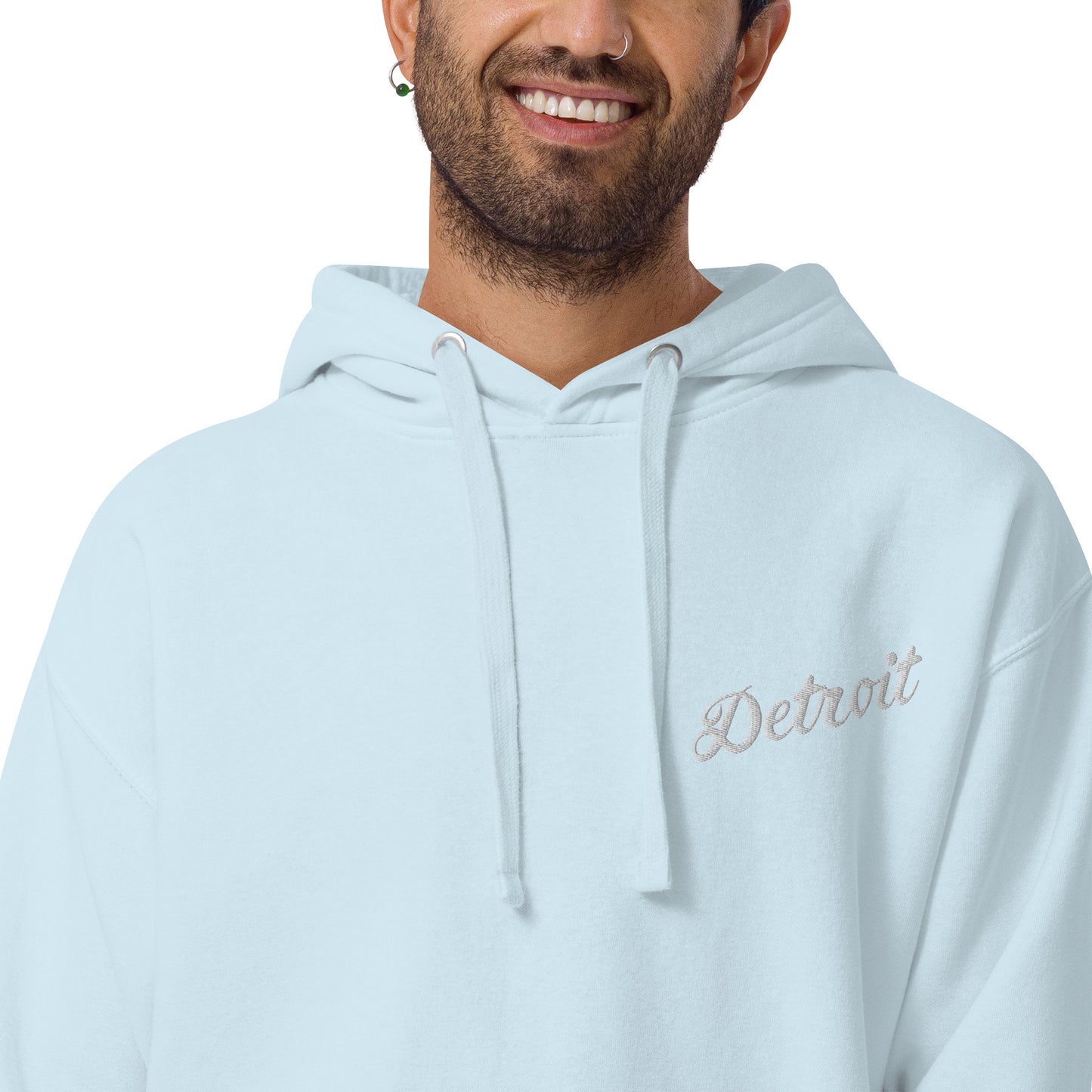 Detroit Script Embroidered Unisex Hoodie