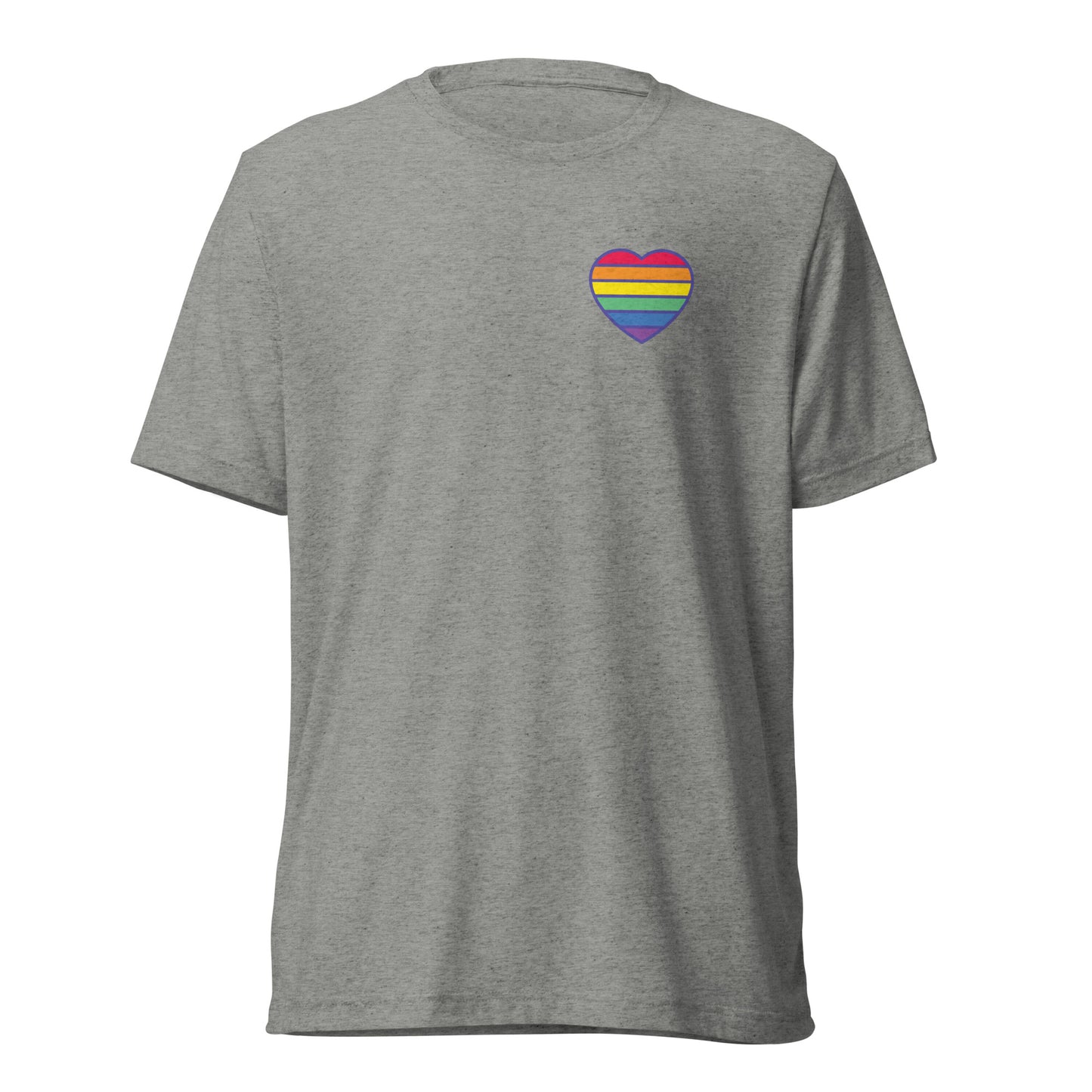 Pride Rainbow Heart Tri-Blend Short Sleeve T-shirt