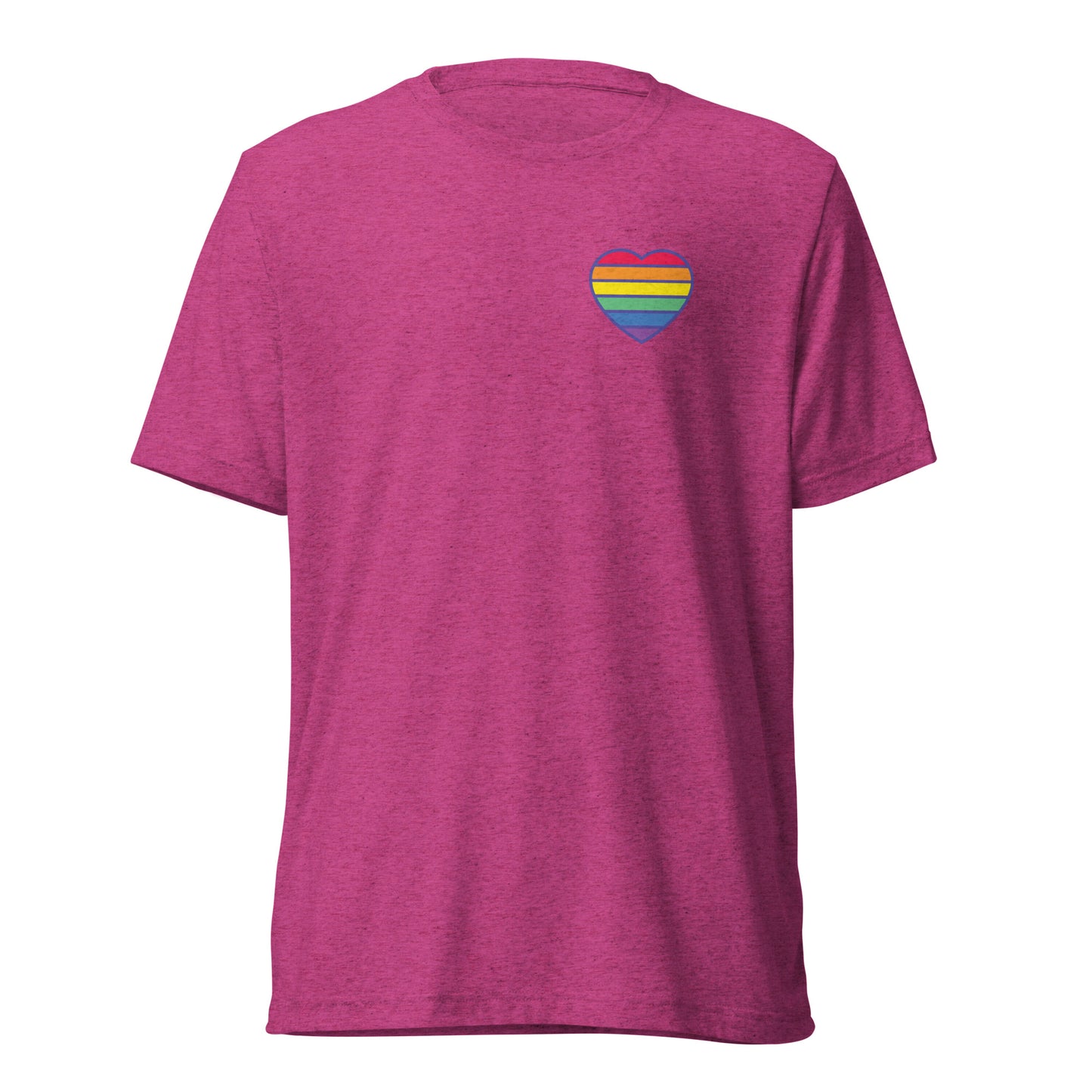 Pride Rainbow Heart Tri-Blend Short Sleeve T-shirt