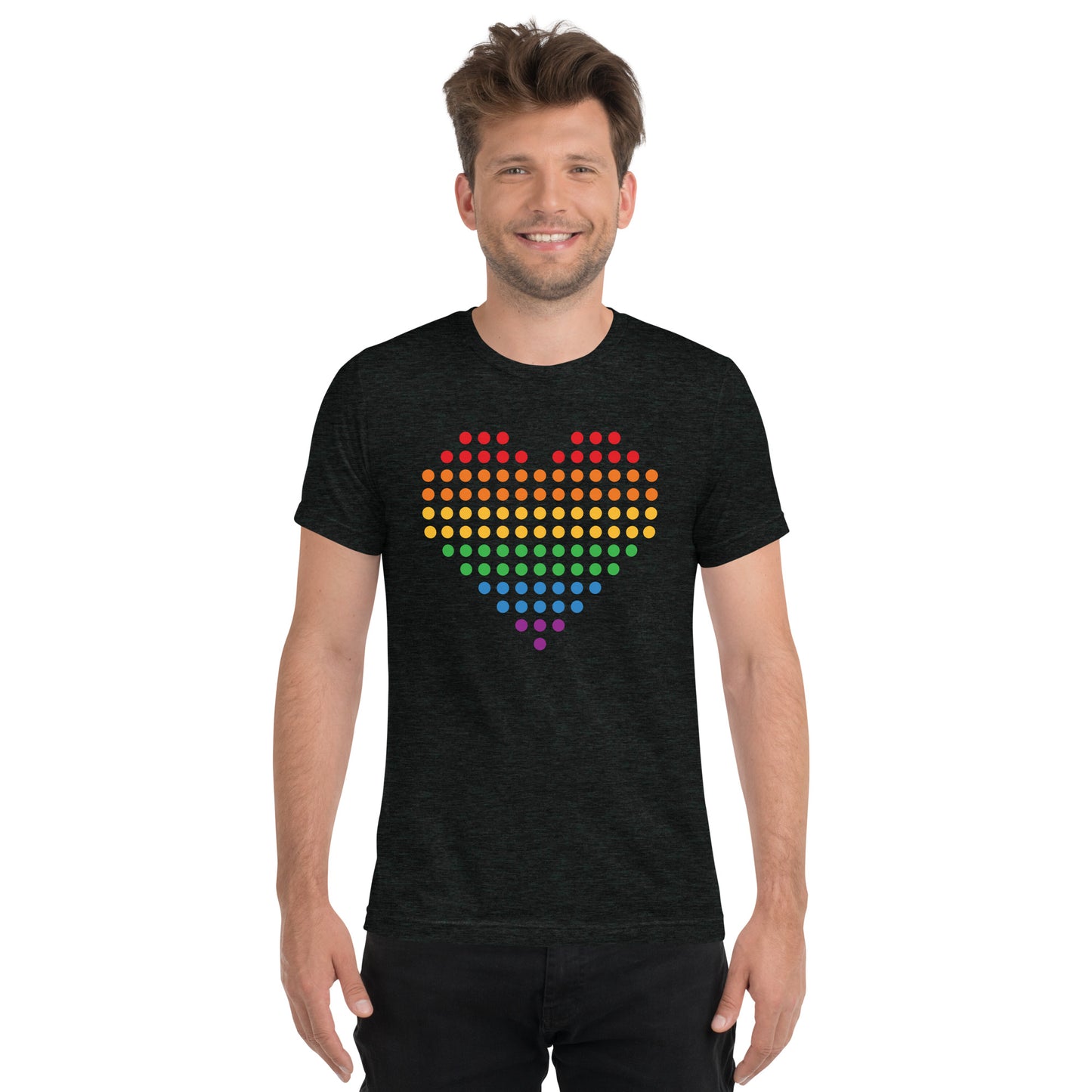 Pride Heart (Dots) Tri-blend Short Sleeve T-shirt