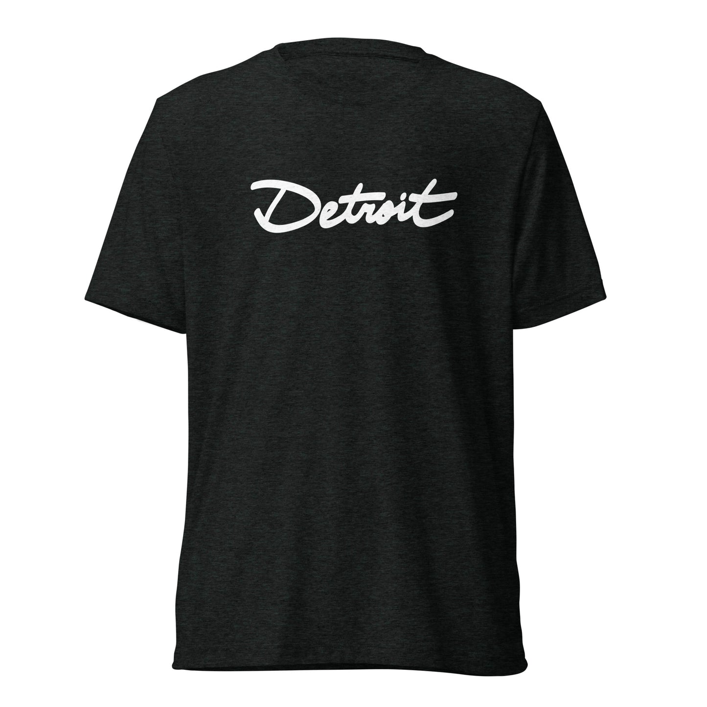 Detroit Handwritten Cursive Tri-blend Short Sleeve T-shirt