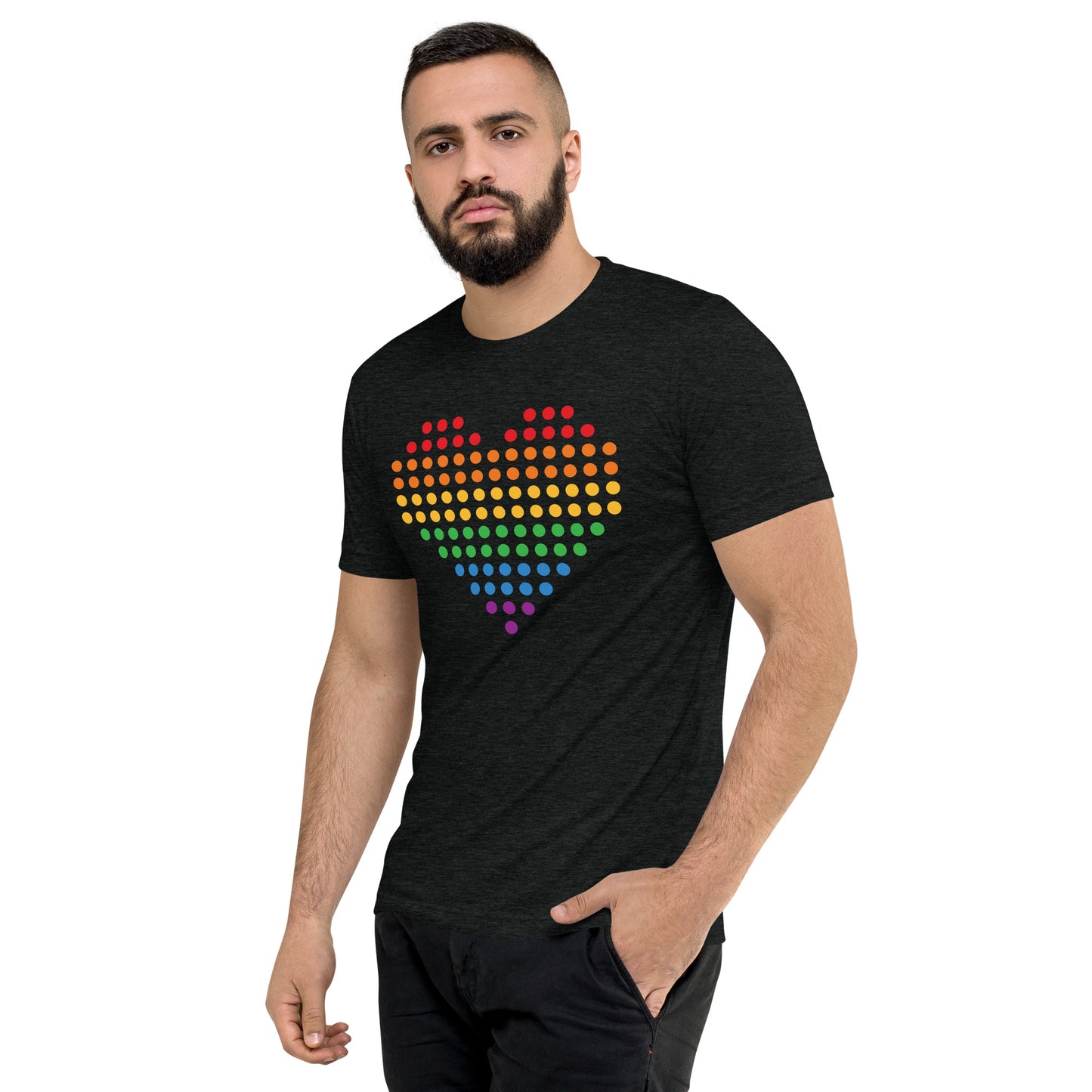 Pride Heart (Dots) Tri-blend Short Sleeve T-shirt