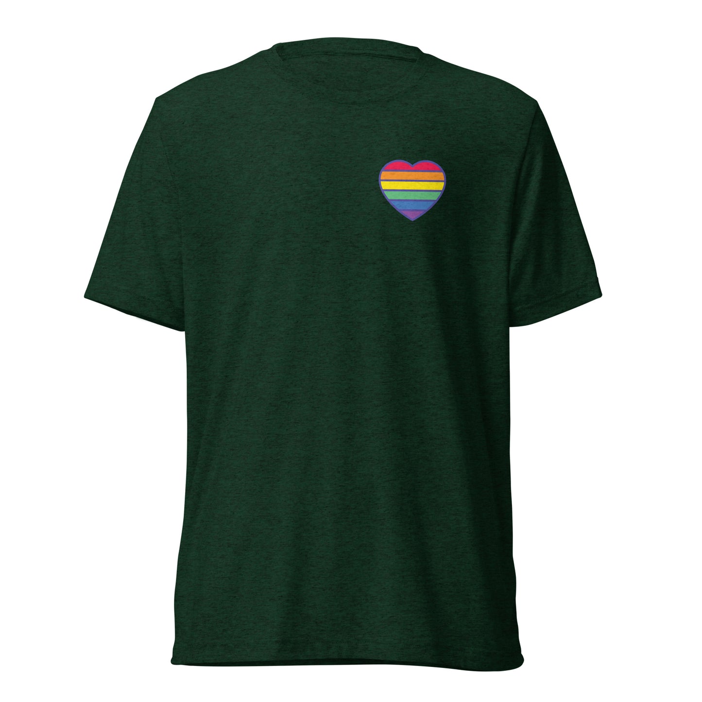 Pride Rainbow Heart Tri-Blend Short Sleeve T-shirt