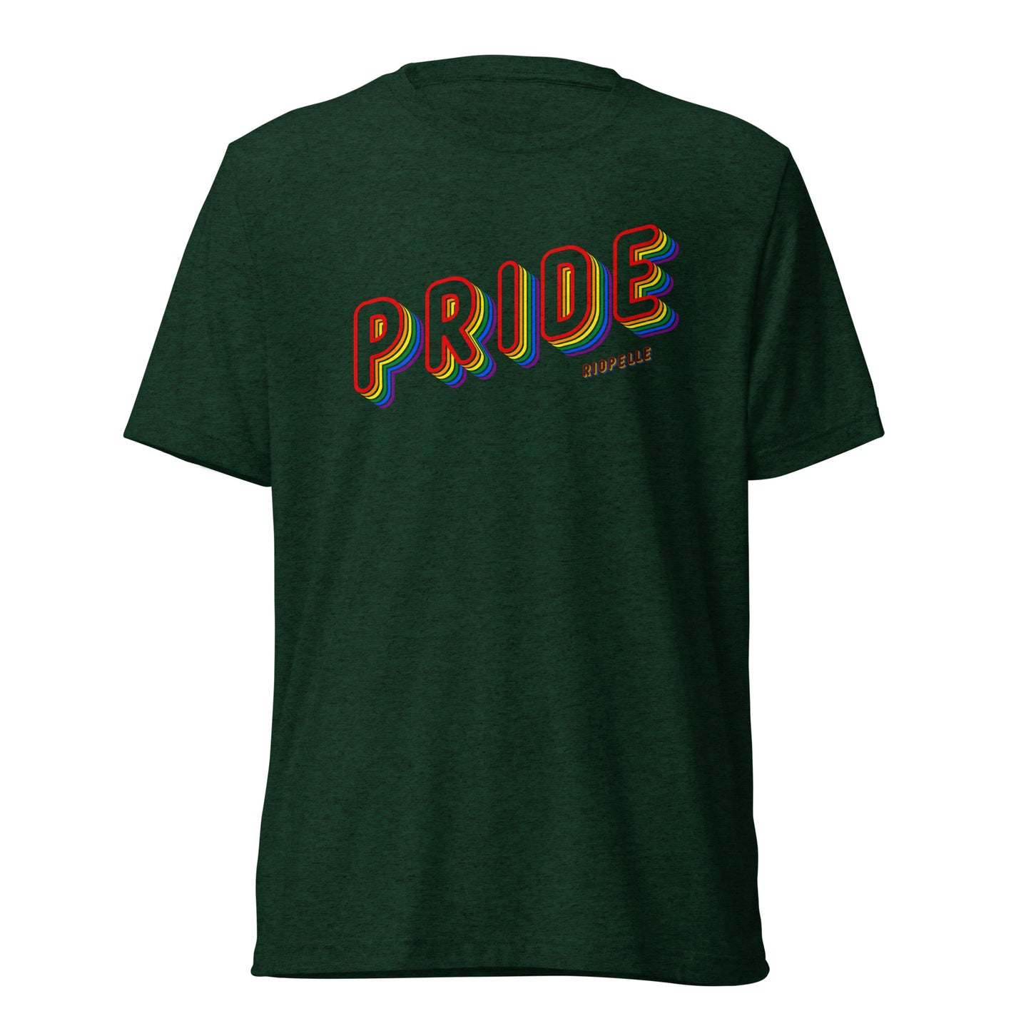 Pride 3D Lettering Tri-Blend Short Sleeve T-shirt