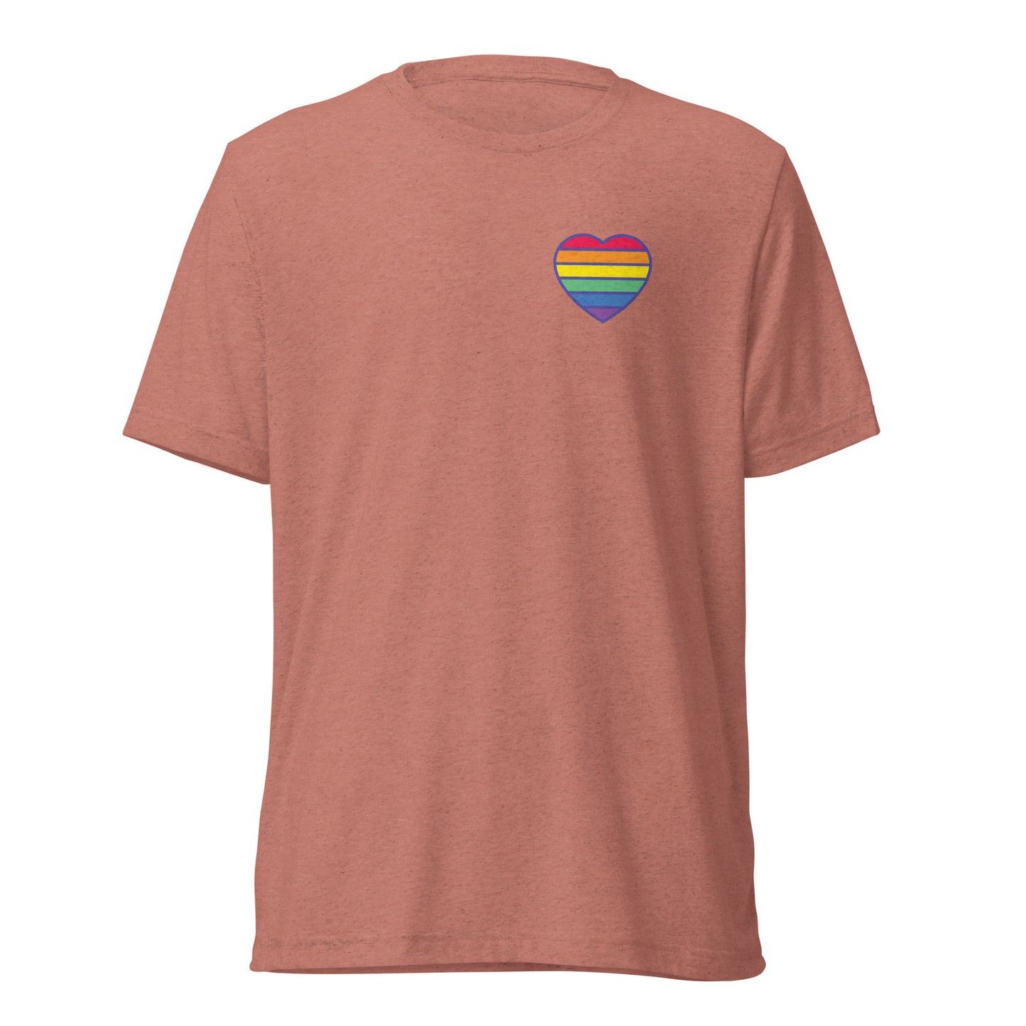 Pride Rainbow Heart Tri-Blend Short Sleeve T-shirt