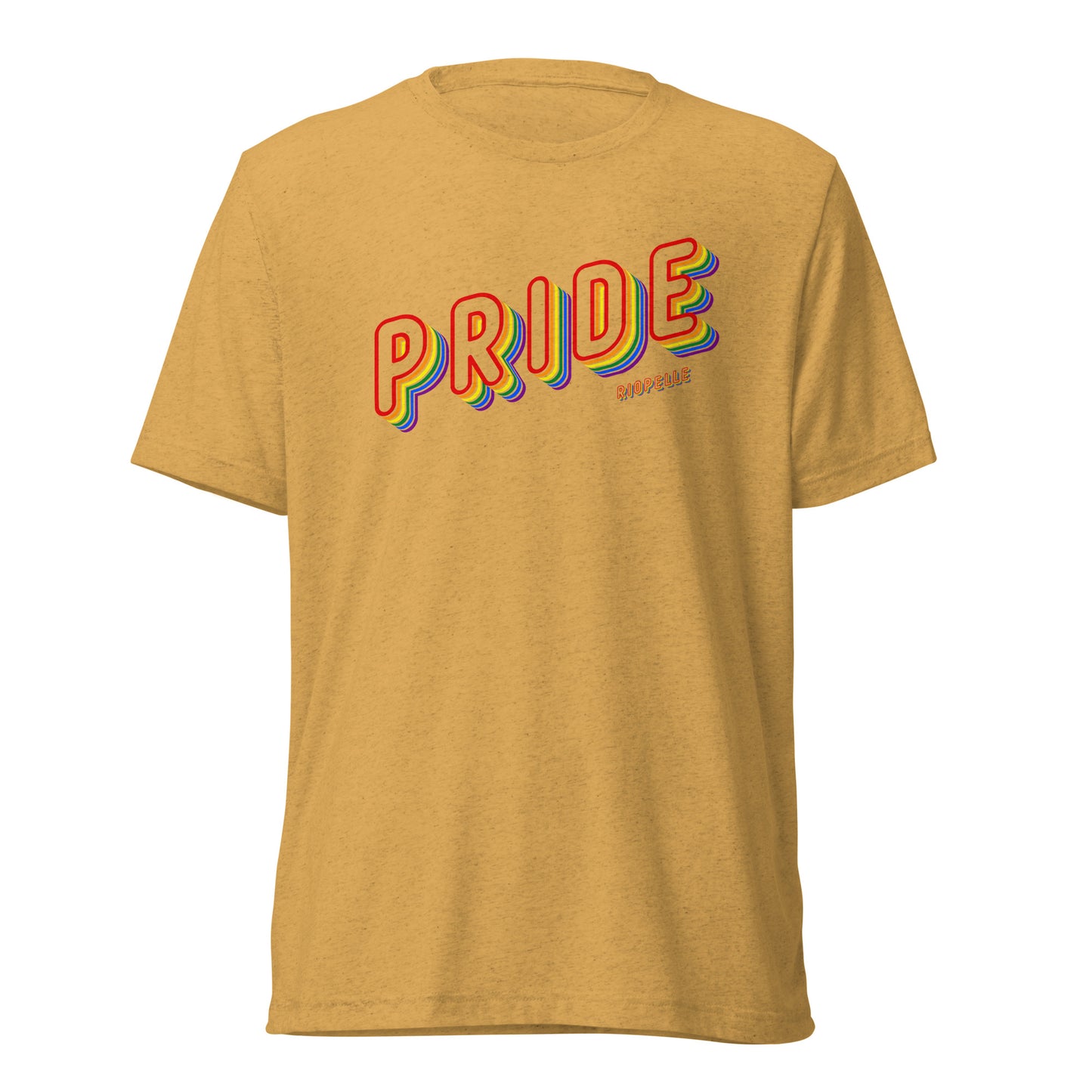 Pride 3D Lettering Tri-Blend Short Sleeve T-shirt