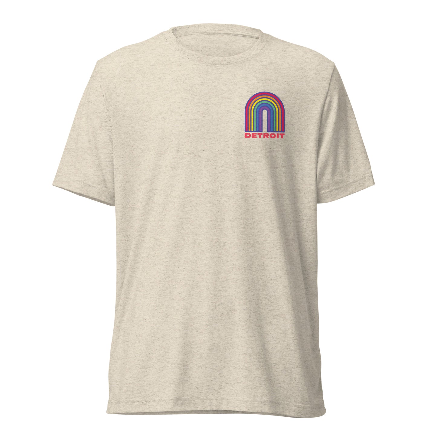 Detroit Rainbow Tri-Blend Short Sleeve T-shirt