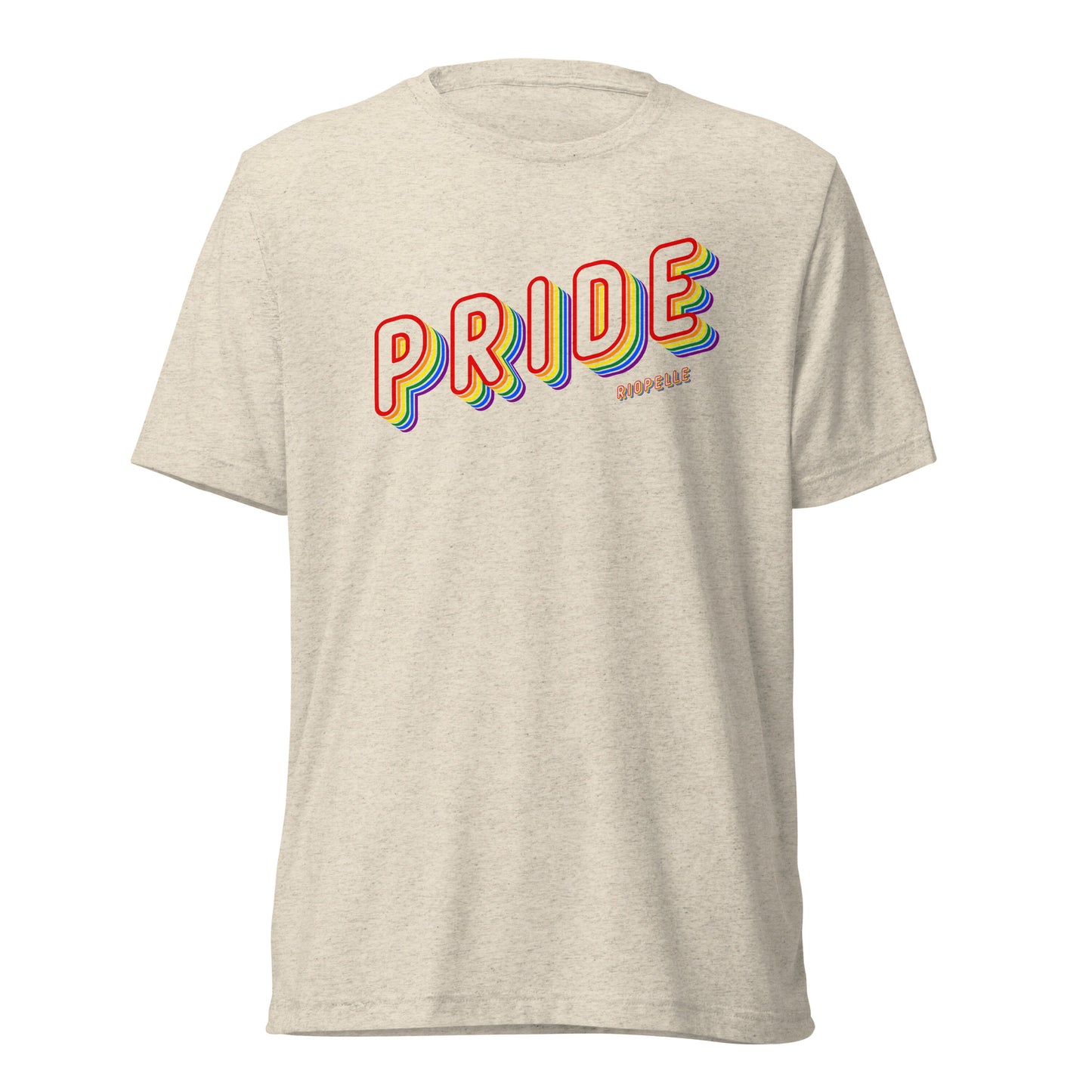 Pride 3D Lettering Tri-Blend Short Sleeve T-shirt