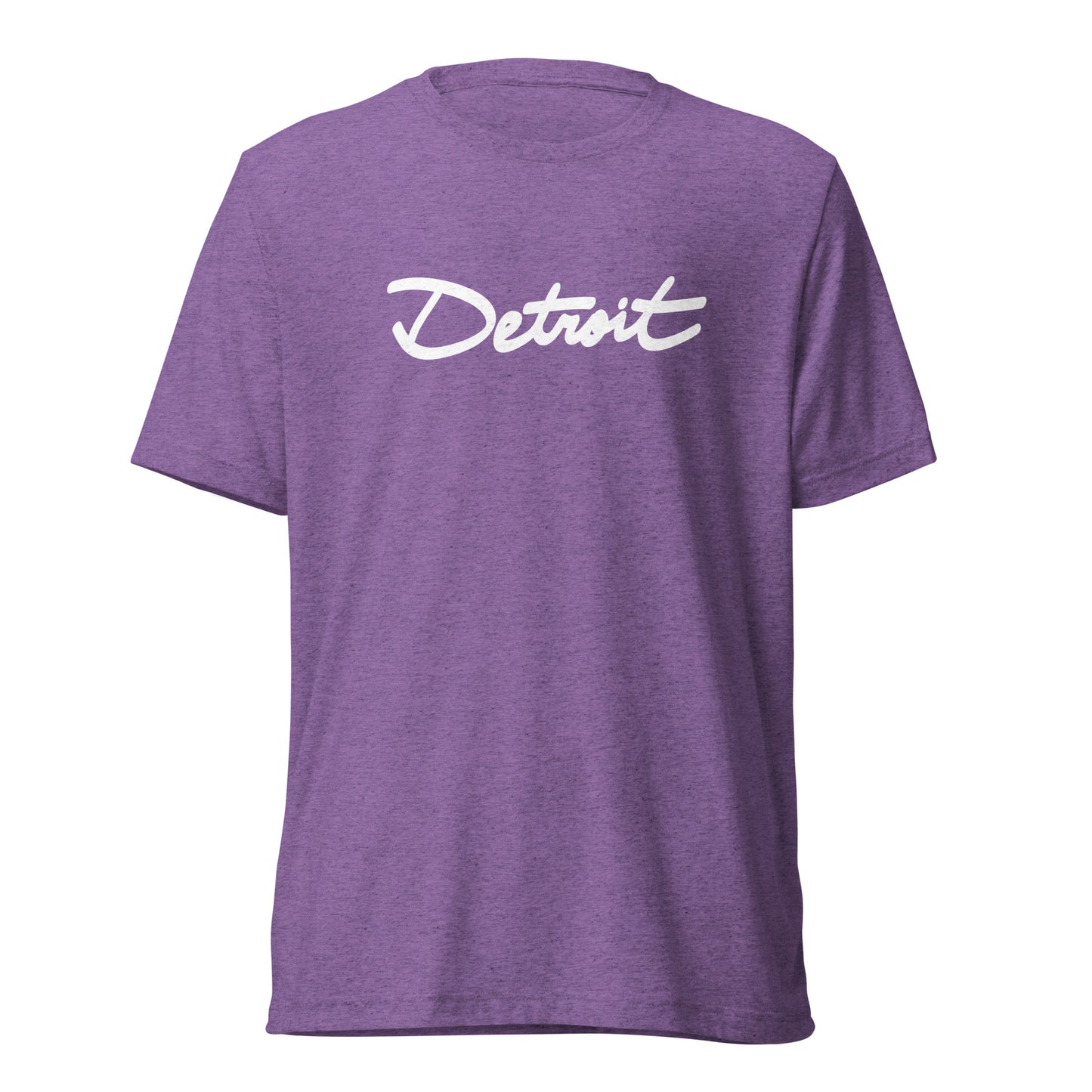 Detroit Handwritten Cursive Tri-blend Short Sleeve T-shirt