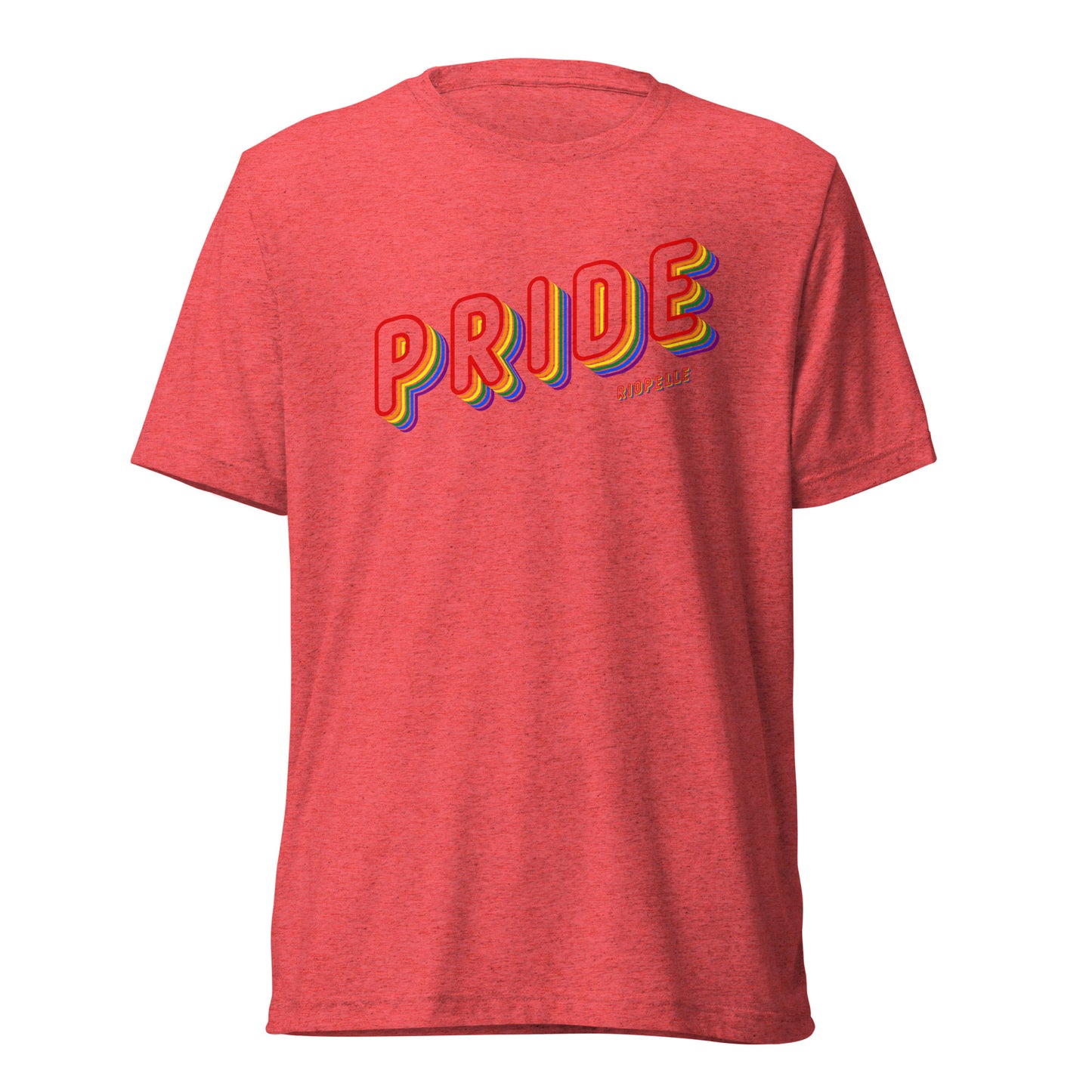 Pride 3D Lettering Tri-Blend Short Sleeve T-shirt