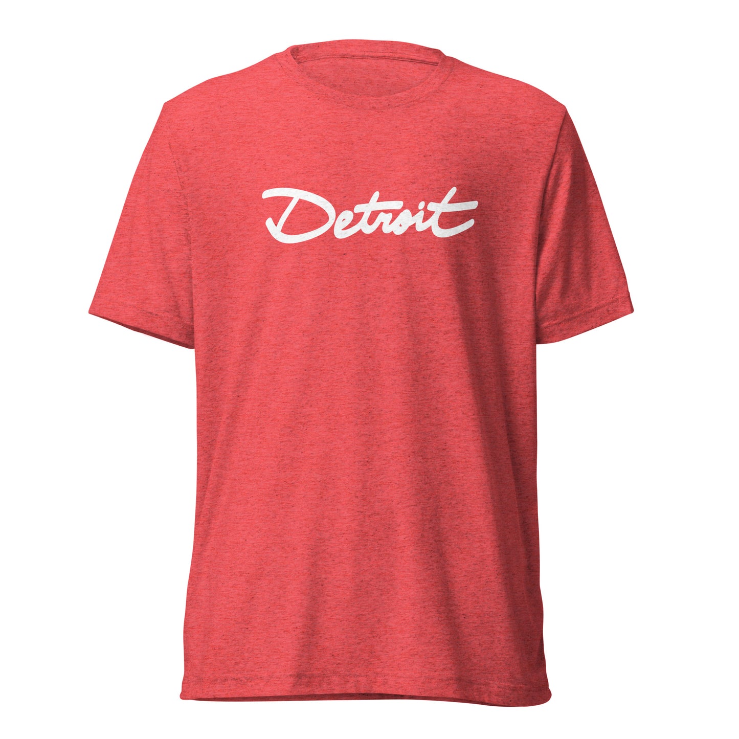 Detroit Handwritten Cursive Tri-blend Short Sleeve T-shirt