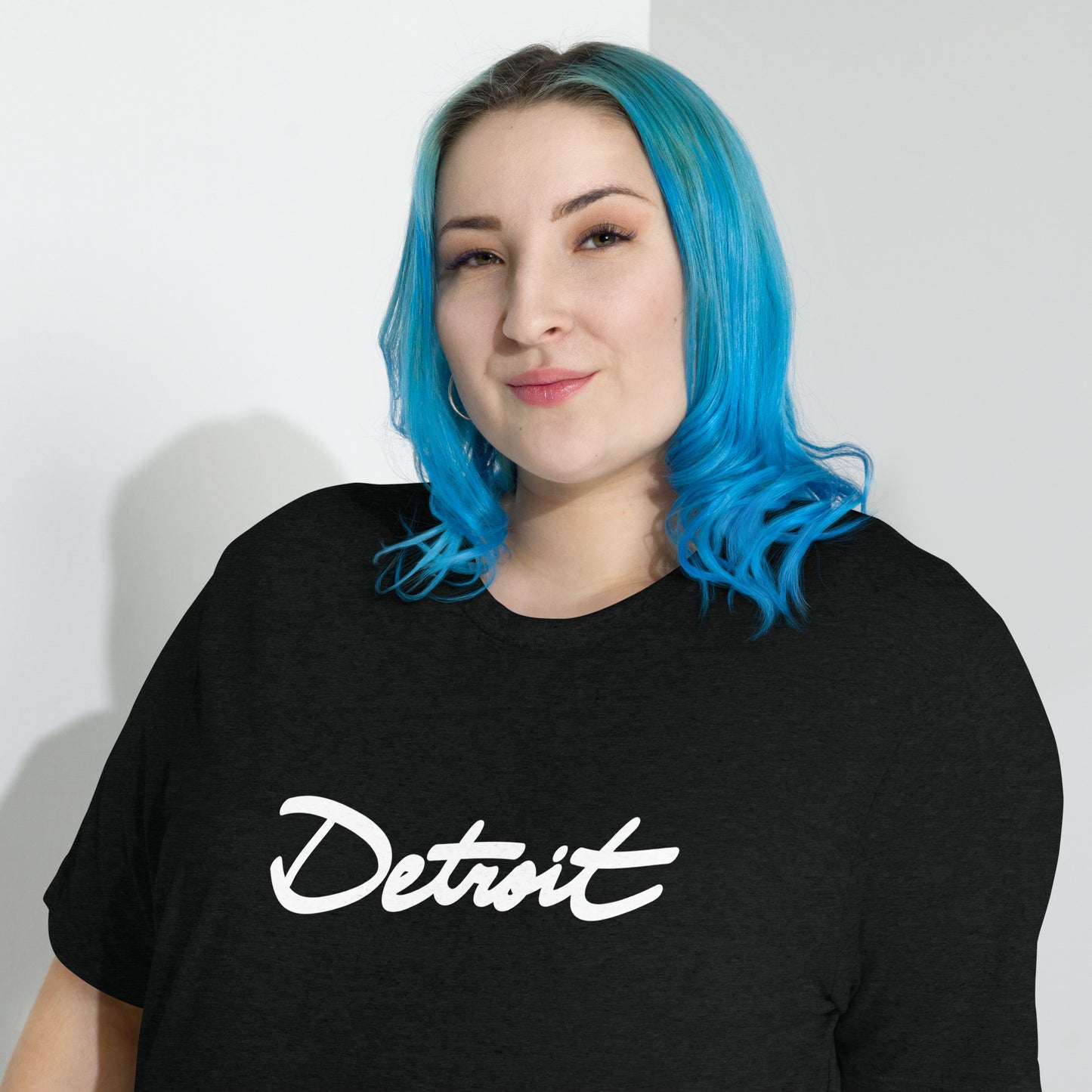 Detroit Handwritten Cursive Tri-blend Short Sleeve T-shirt