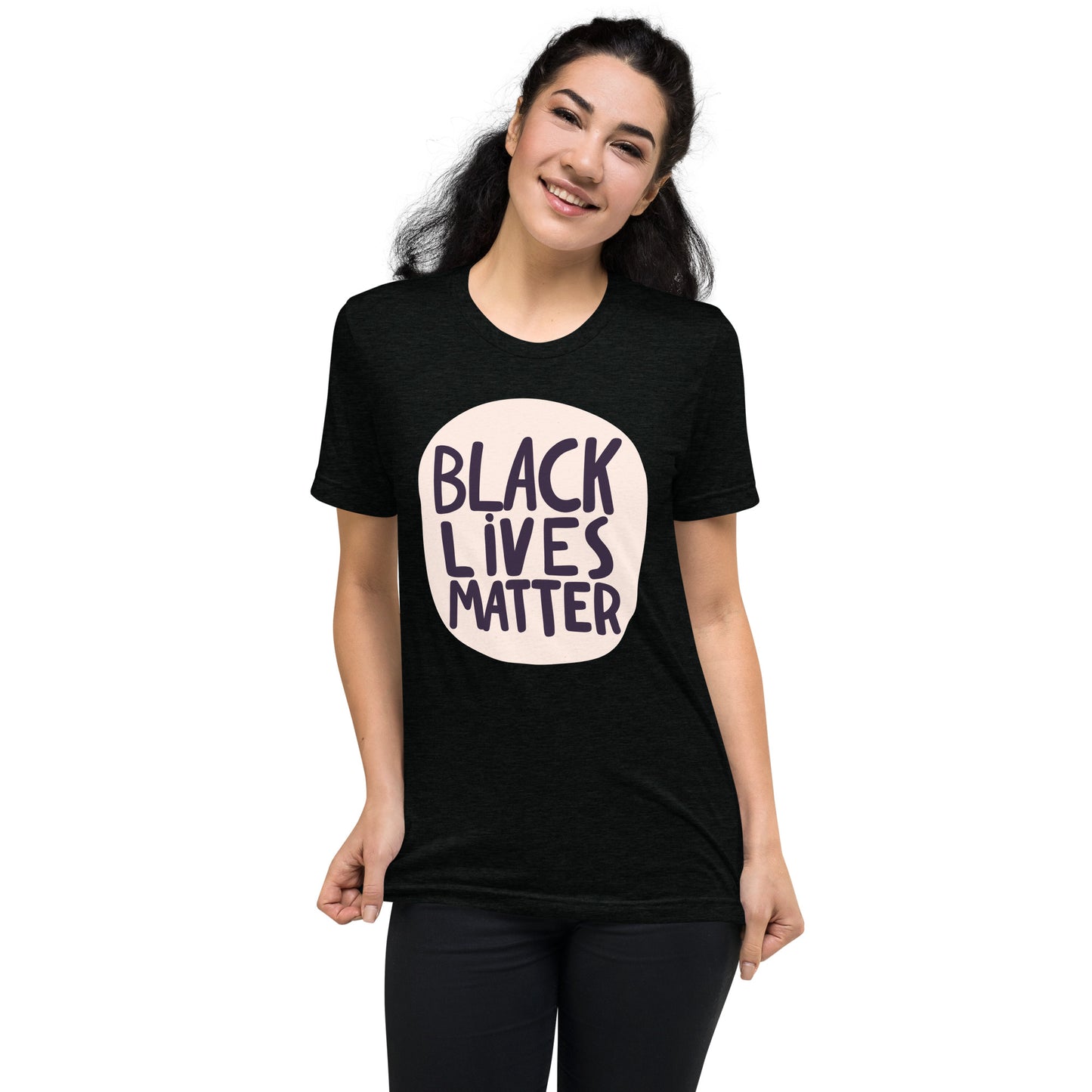 Black Lives Matter - Handwritten - Tri-Blend Short Sleeve T-shirt