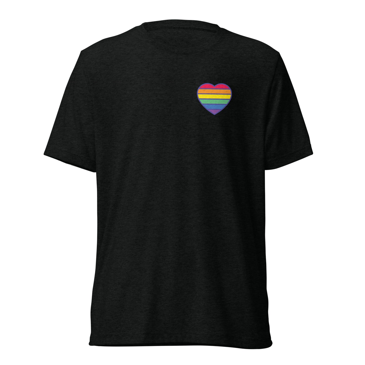 Pride Rainbow Heart Tri-Blend Short Sleeve T-shirt