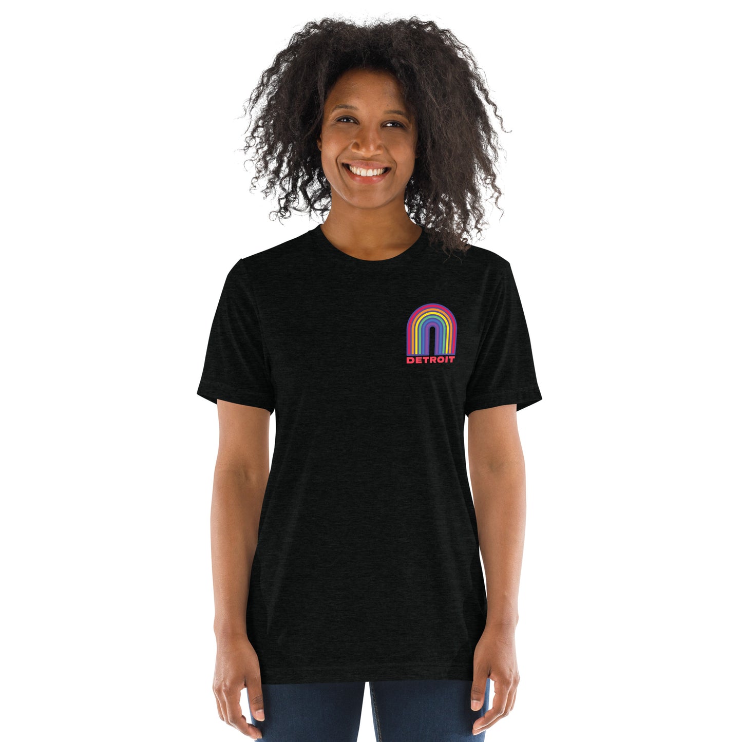 Detroit Rainbow Tri-Blend Short Sleeve T-shirt