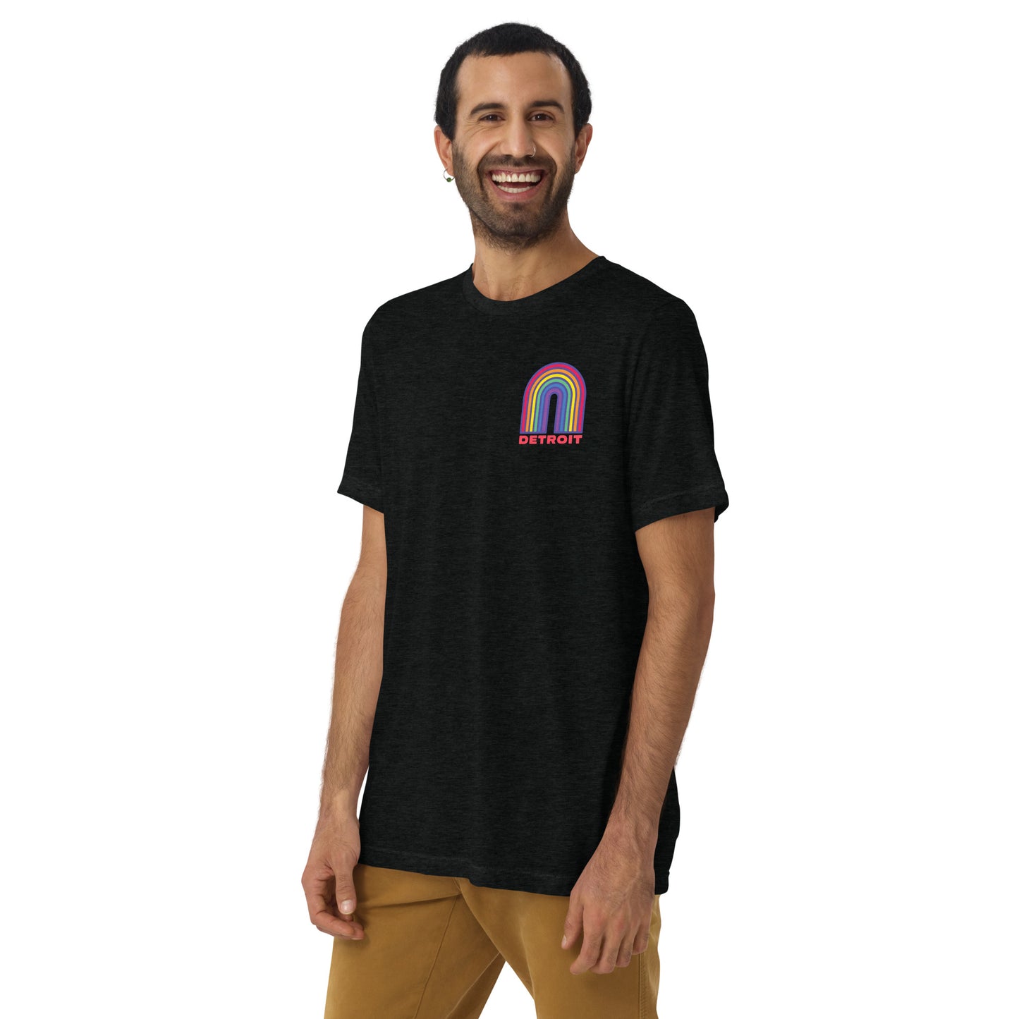 Detroit Rainbow Tri-Blend Short Sleeve T-shirt