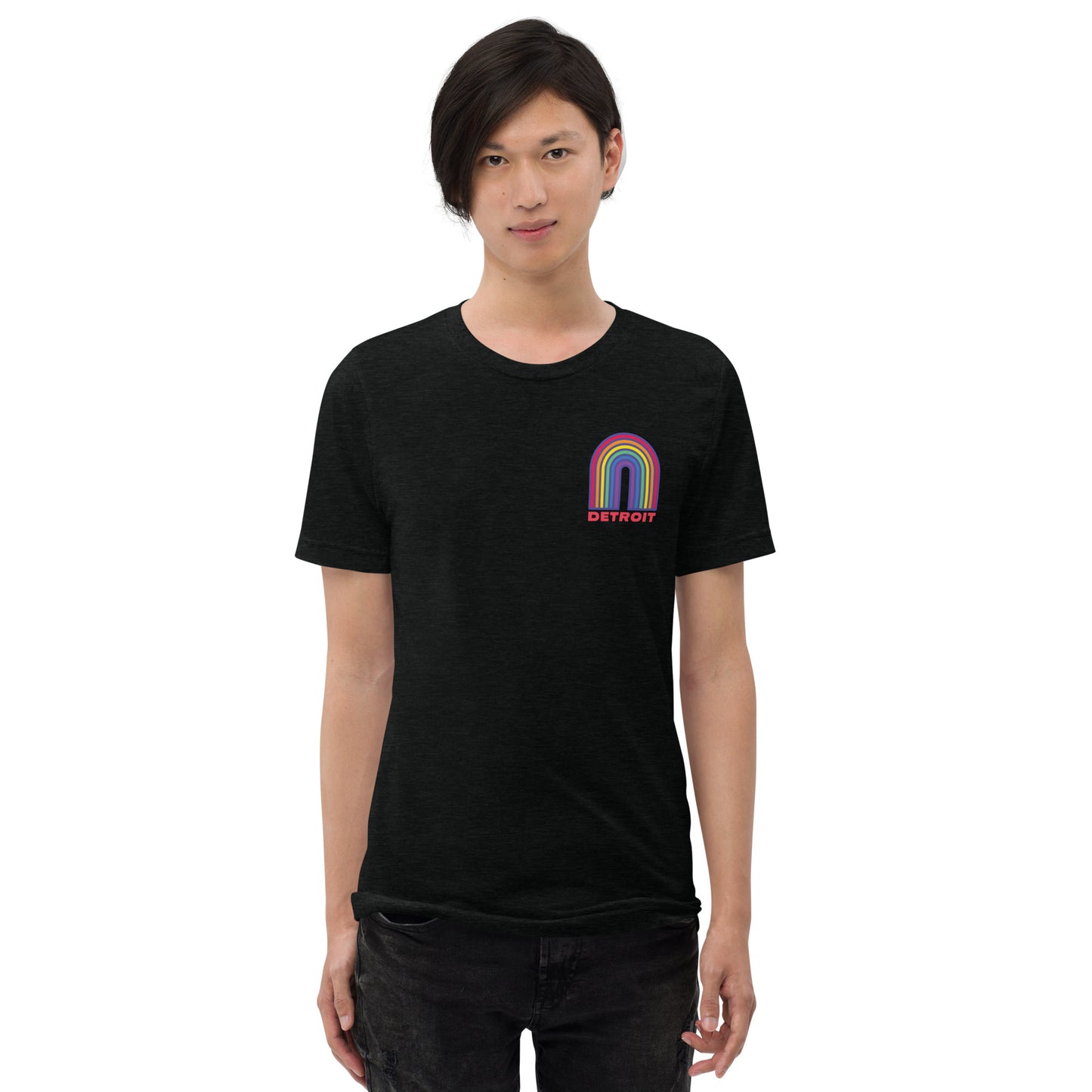 Detroit Rainbow Tri-Blend Short Sleeve T-shirt