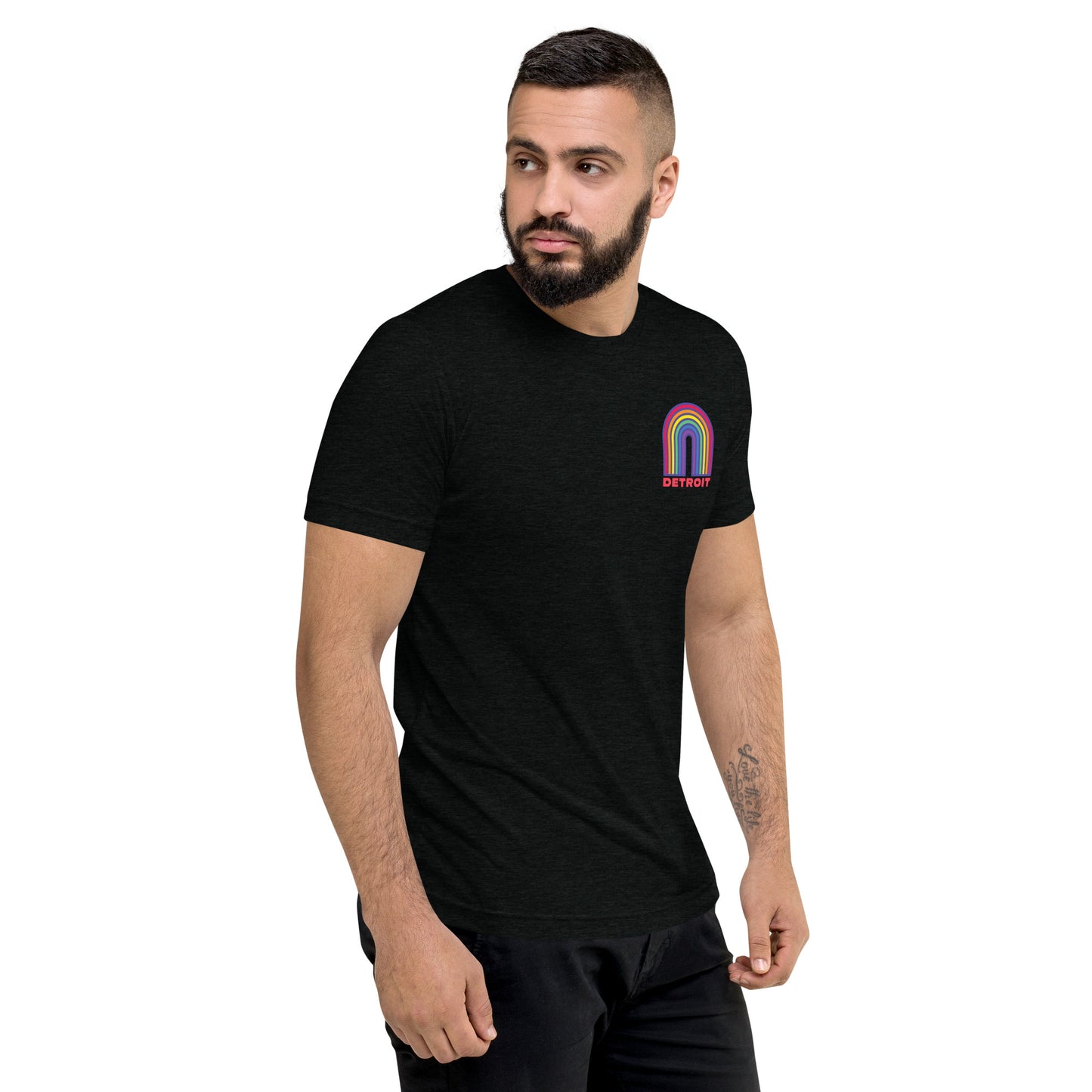 Detroit Rainbow Tri-Blend Short Sleeve T-shirt