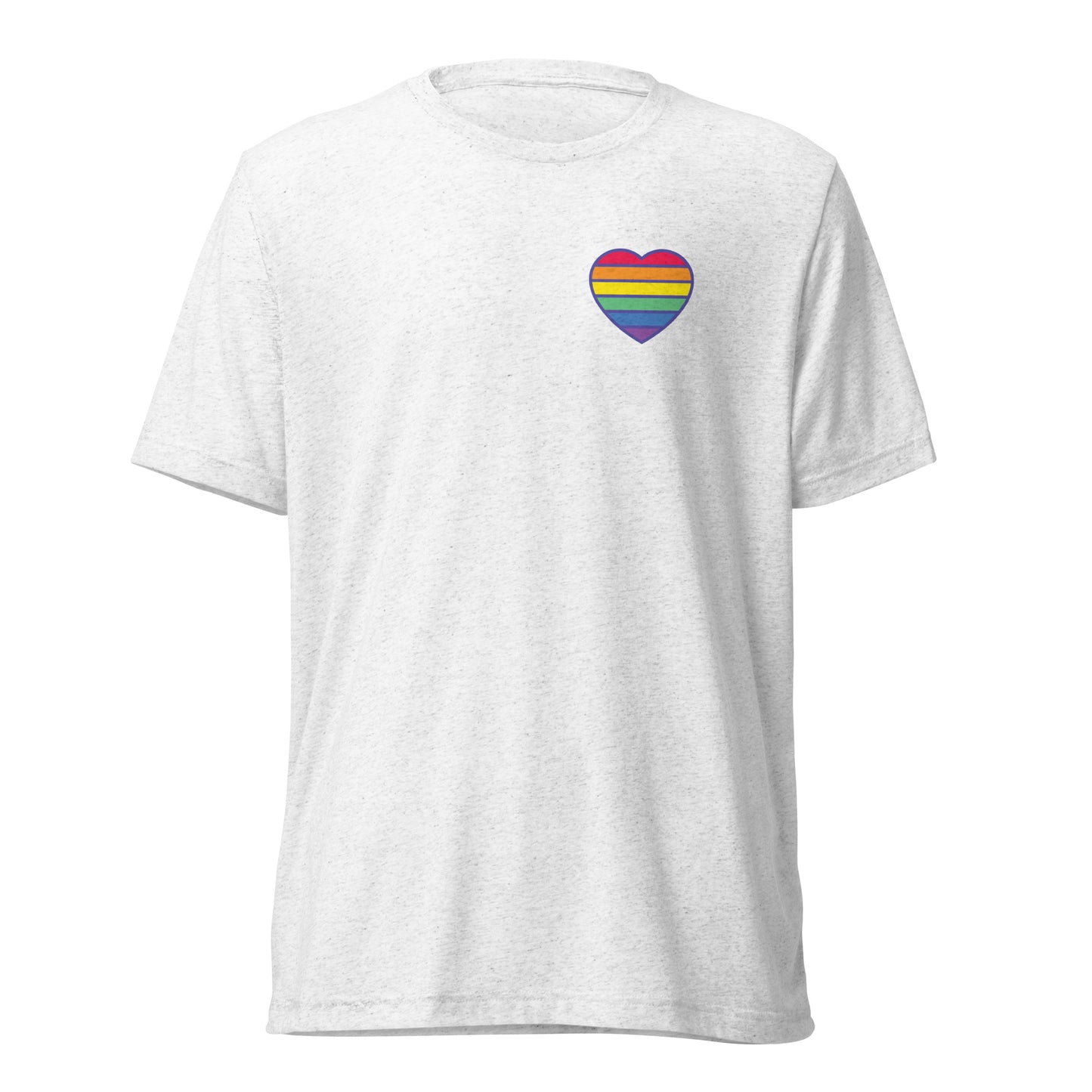 Pride Rainbow Heart Tri-Blend Short Sleeve T-shirt