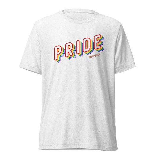 Pride 3D Lettering Tri-Blend Short Sleeve T-shirt