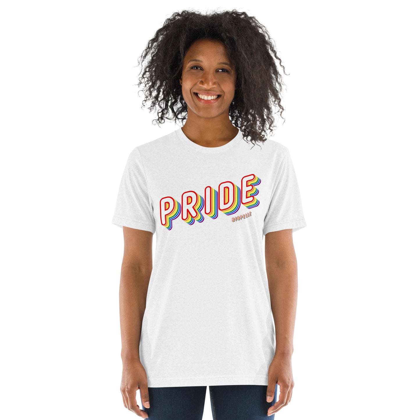 Pride 3D Lettering Tri-Blend Short Sleeve T-shirt