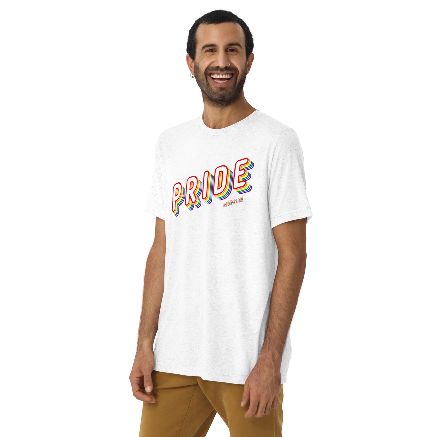 Pride 3D Lettering Tri-Blend Short Sleeve T-shirt