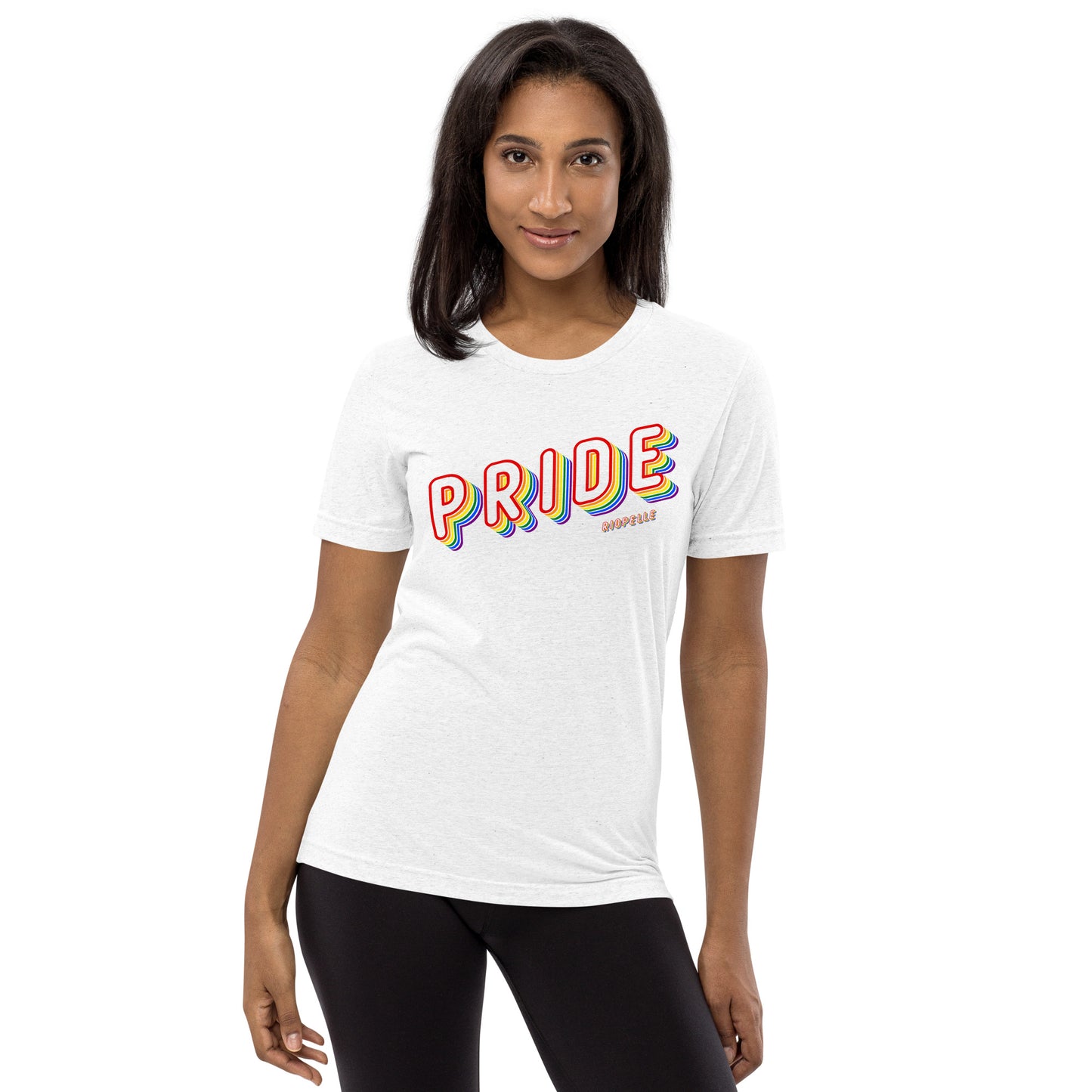 Pride 3D Lettering Tri-Blend Short Sleeve T-shirt