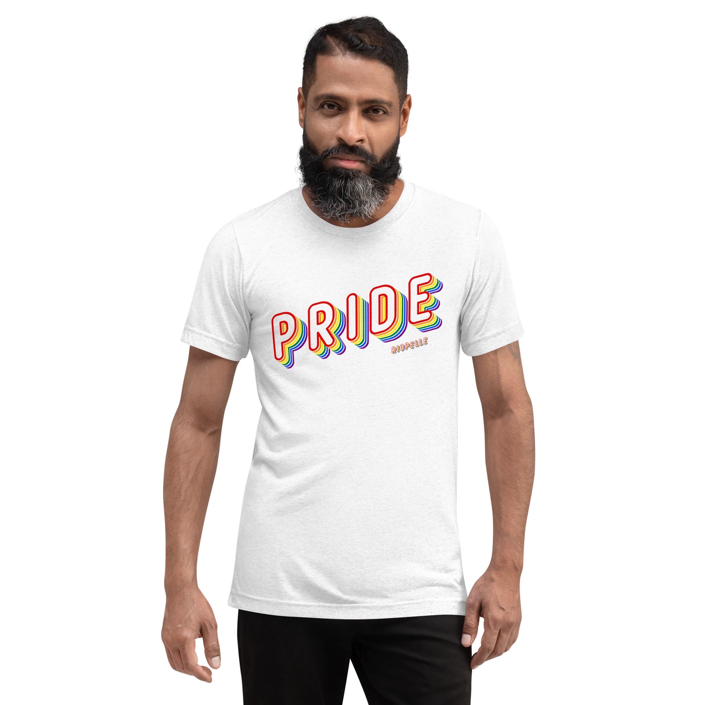 Pride 3D Lettering Tri-Blend Short Sleeve T-shirt