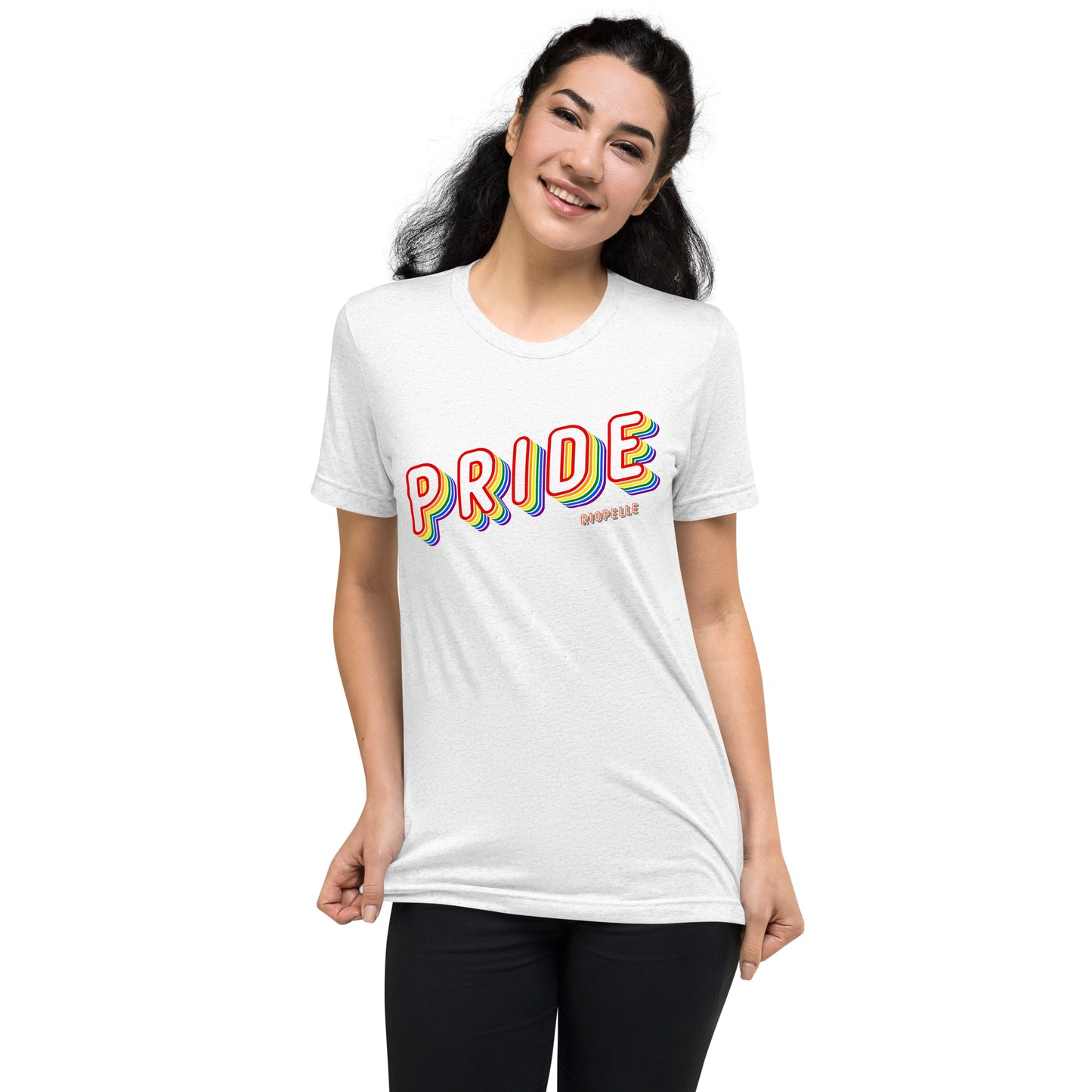 Pride 3D Lettering Tri-Blend Short Sleeve T-shirt