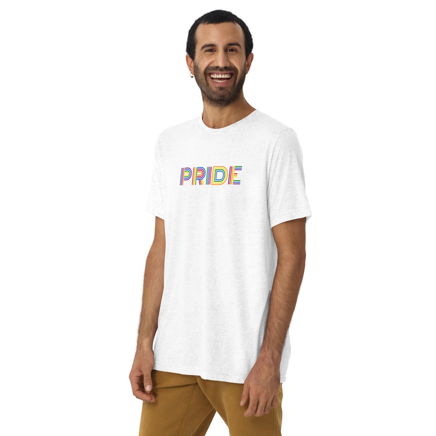 PRIDE Lines Logo Tri-blend Short Sleeve T-shirt