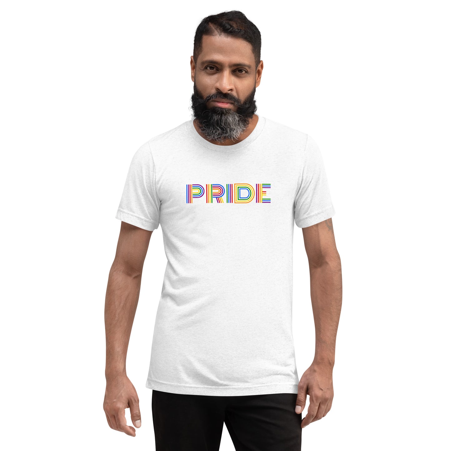 PRIDE Lines Logo Tri-blend Short Sleeve T-shirt