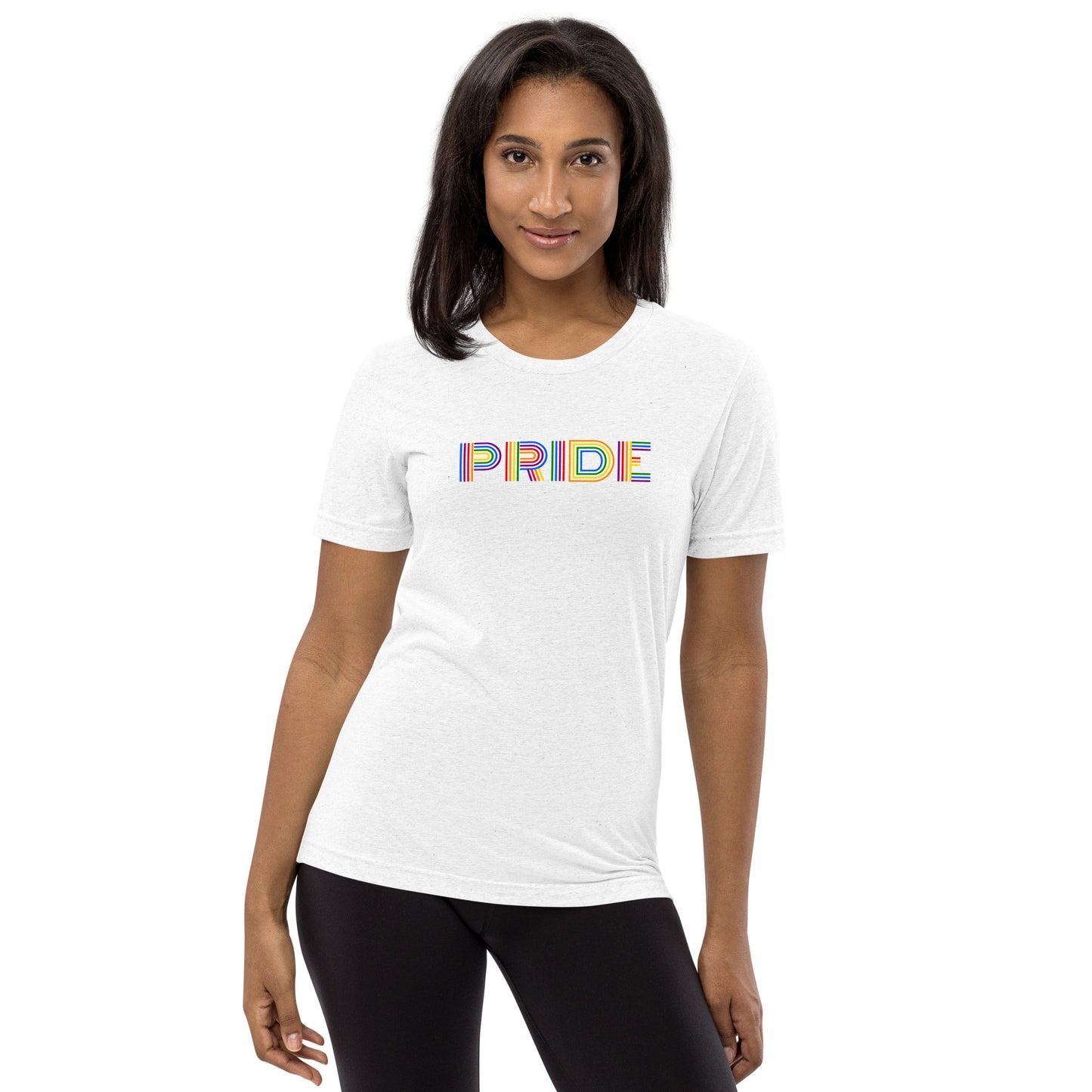 PRIDE Lines Logo Tri-blend Short Sleeve T-shirt