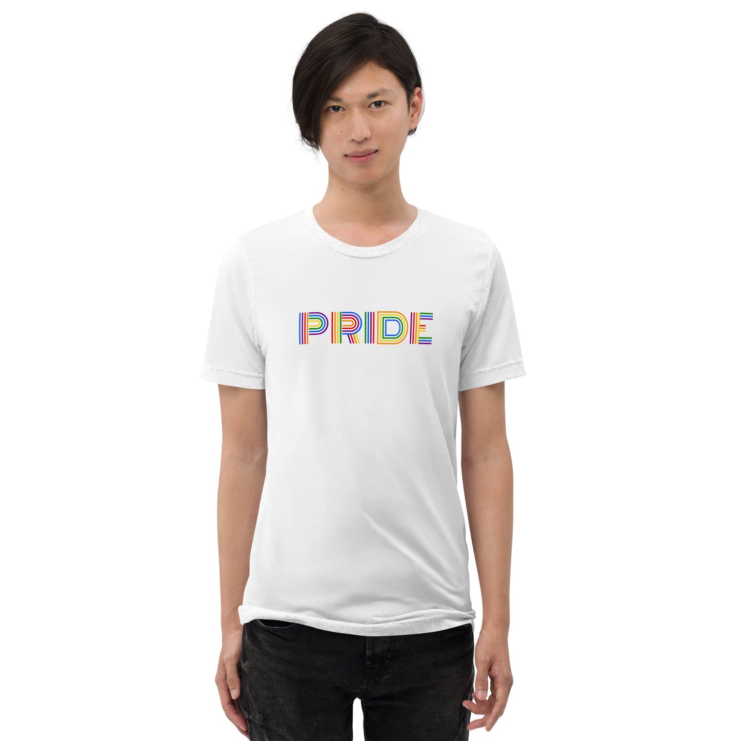 PRIDE Lines Logo Tri-blend Short Sleeve T-shirt