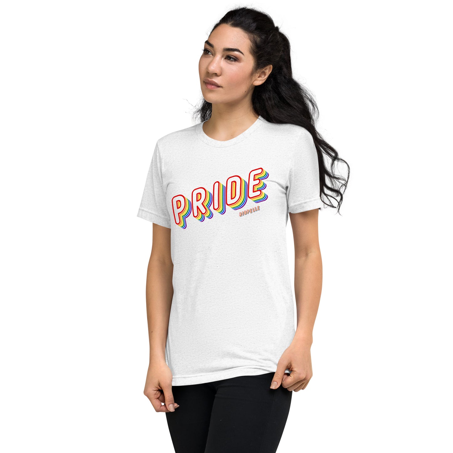 Pride 3D Lettering Tri-Blend Short Sleeve T-shirt