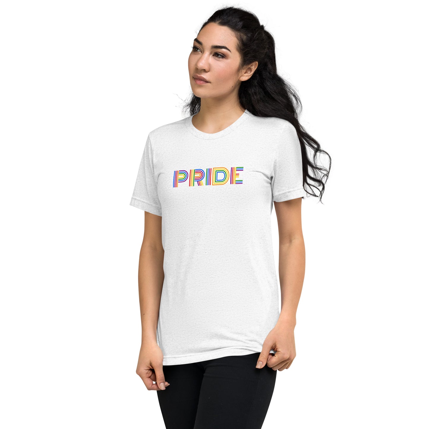 PRIDE Lines Logo Tri-blend Short Sleeve T-shirt