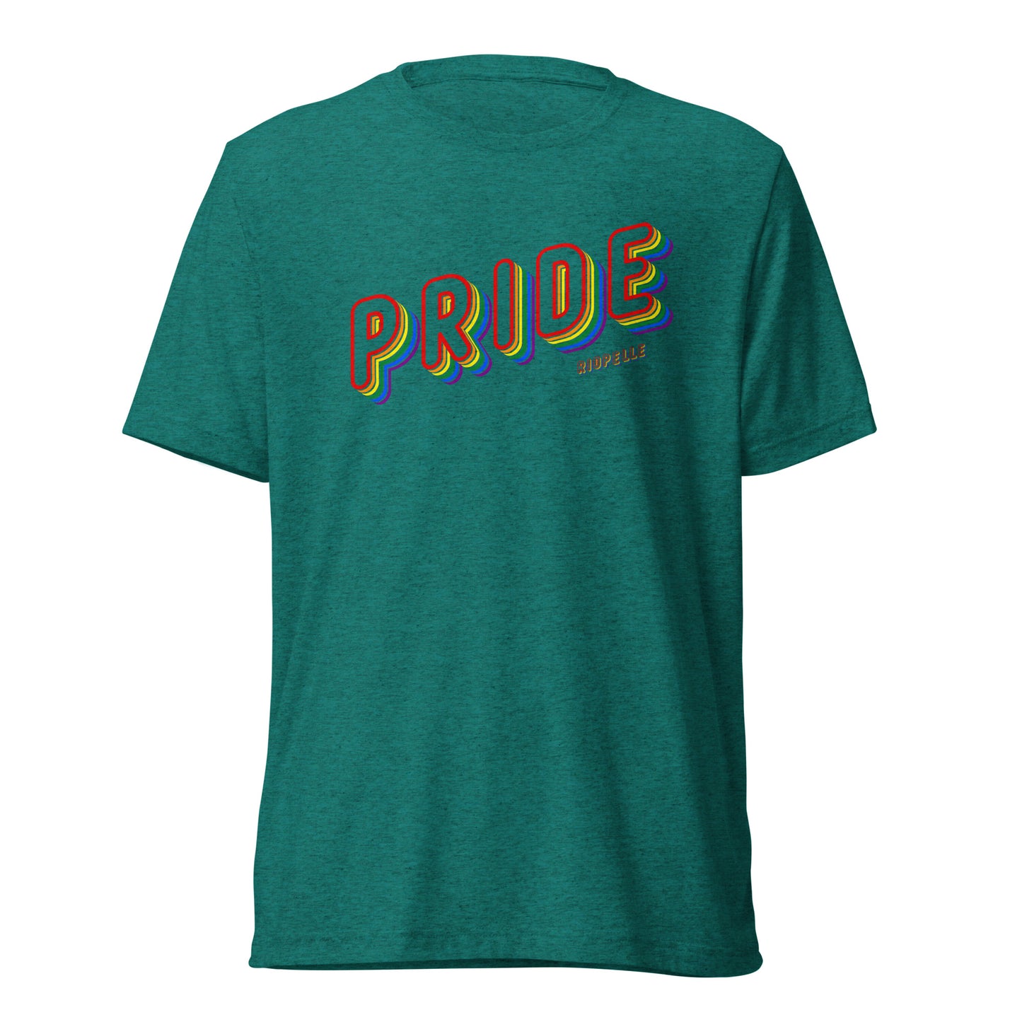 Pride 3D Lettering Tri-Blend Short Sleeve T-shirt