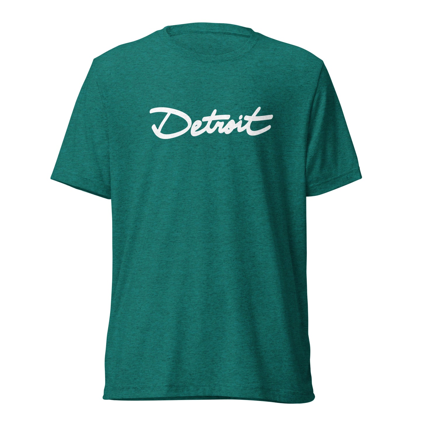 Detroit Handwritten Cursive Tri-blend Short Sleeve T-shirt