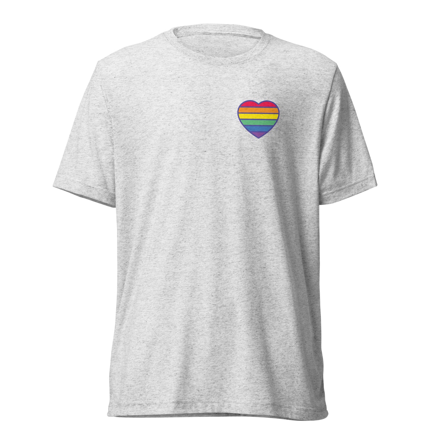 Pride Rainbow Heart Tri-Blend Short Sleeve T-shirt