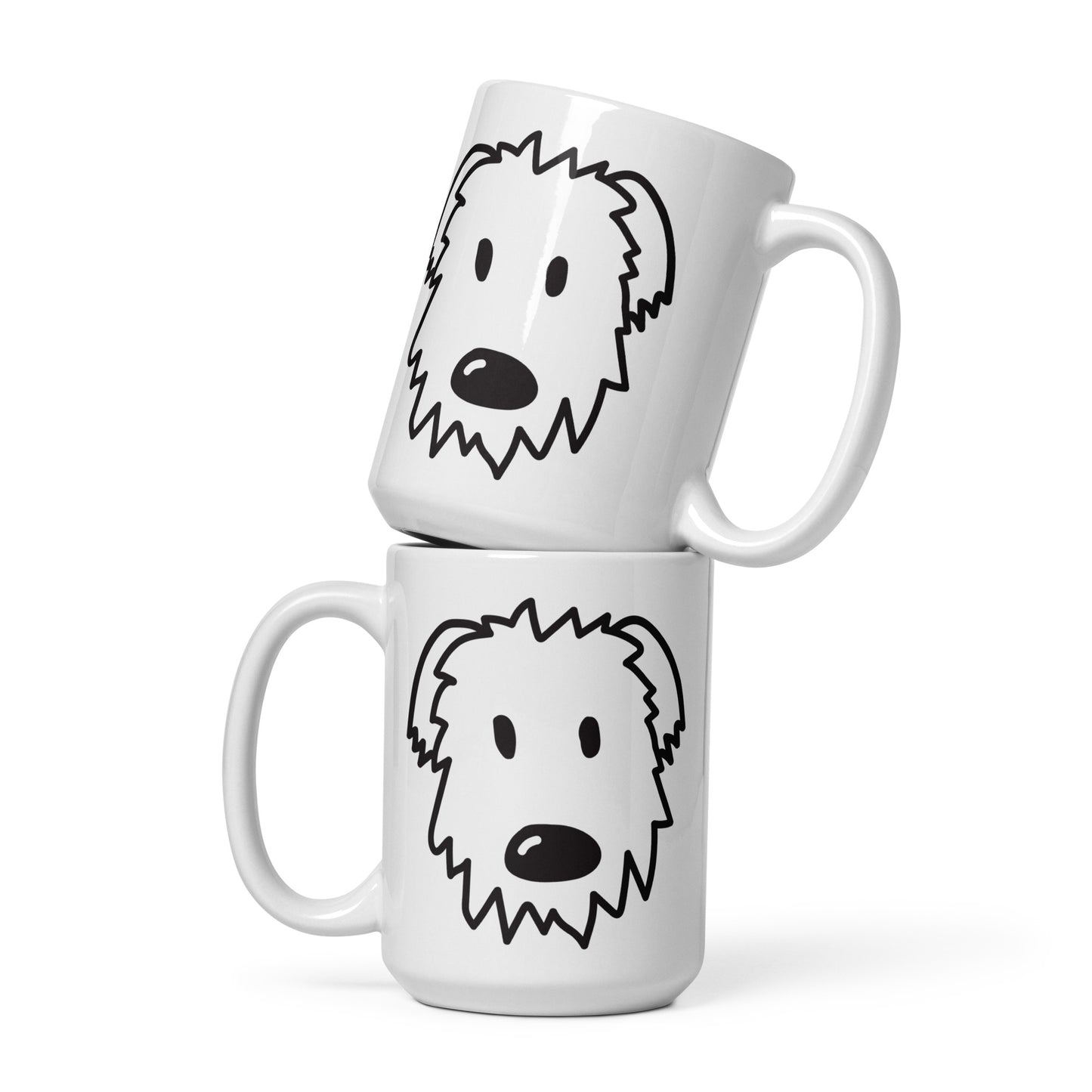 Floof Poof Doggo - White Glossy Mug