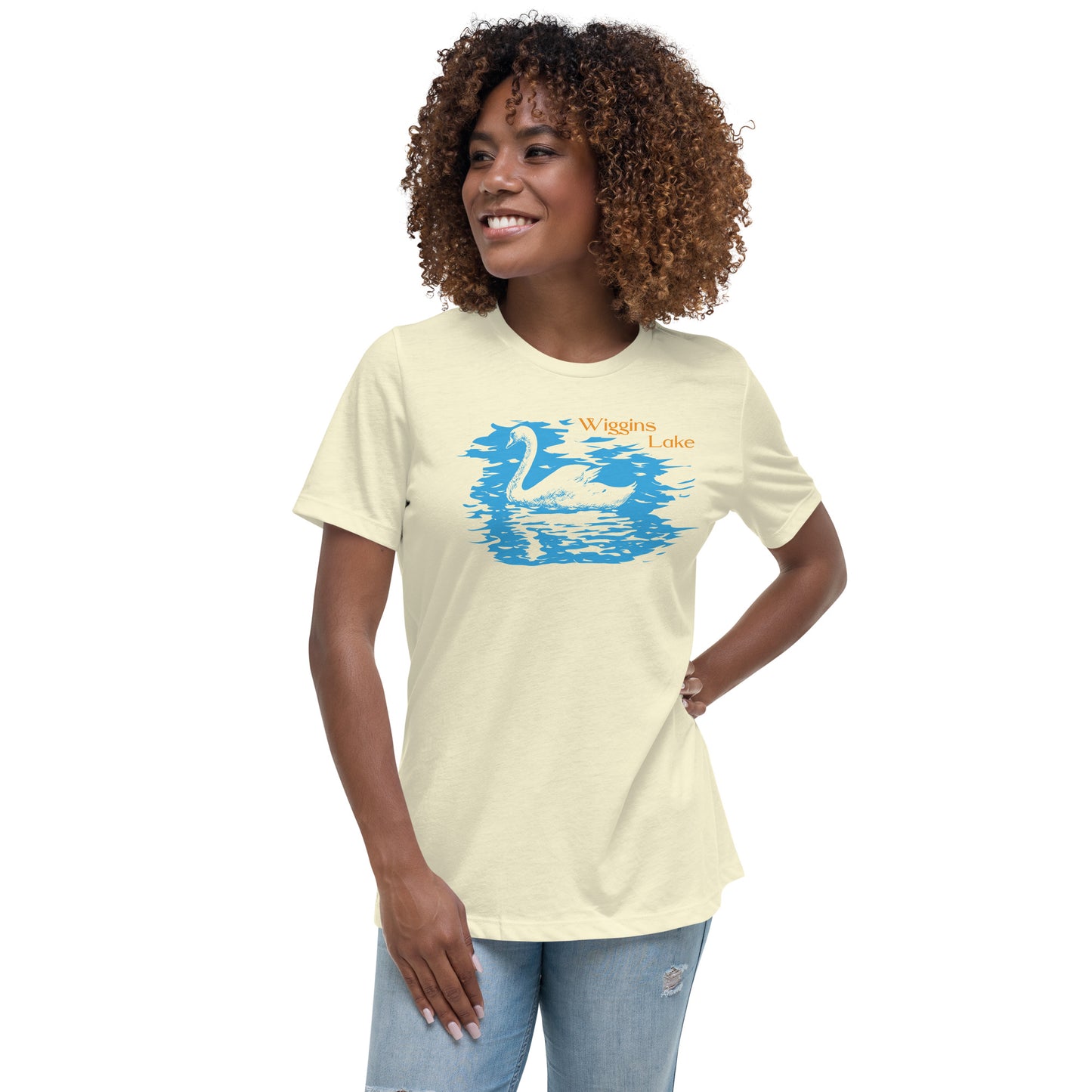 Wiggins Lake Swan - Women's Relaxed T-Shirt