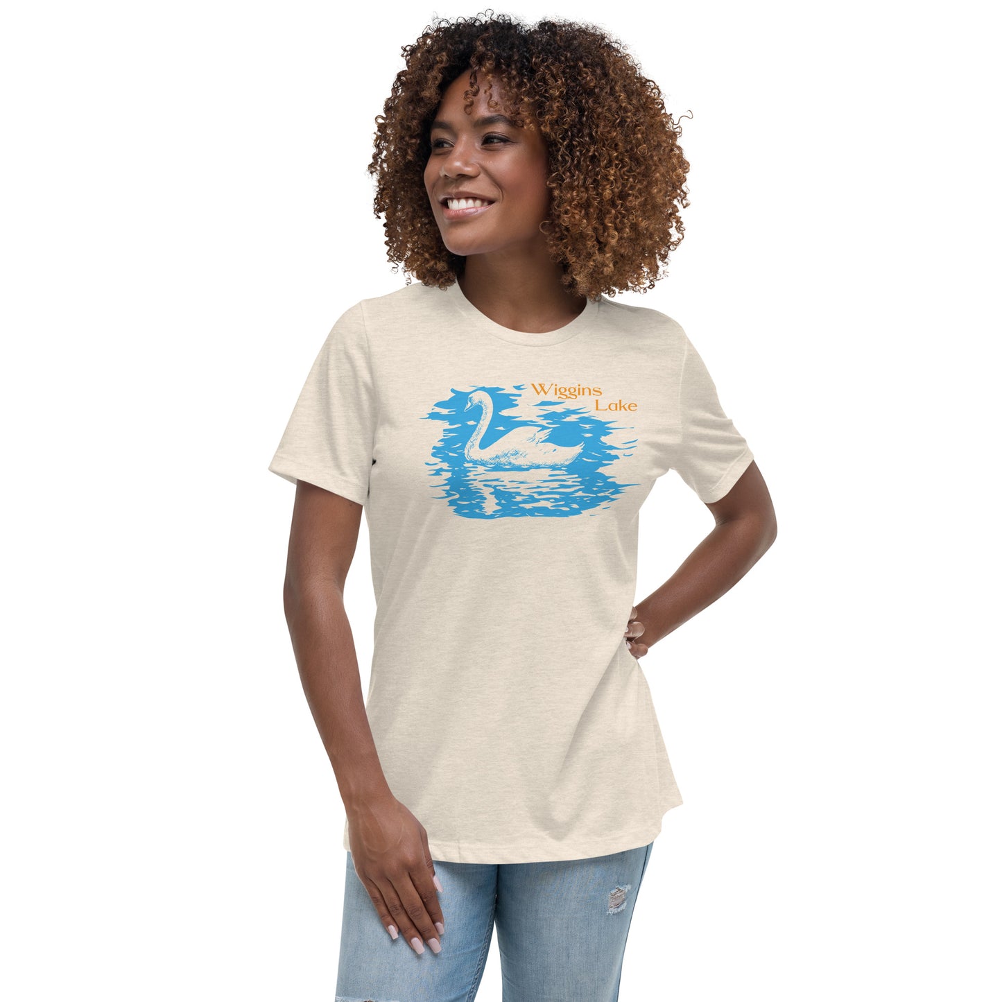 Wiggins Lake Swan - Women's Relaxed T-Shirt