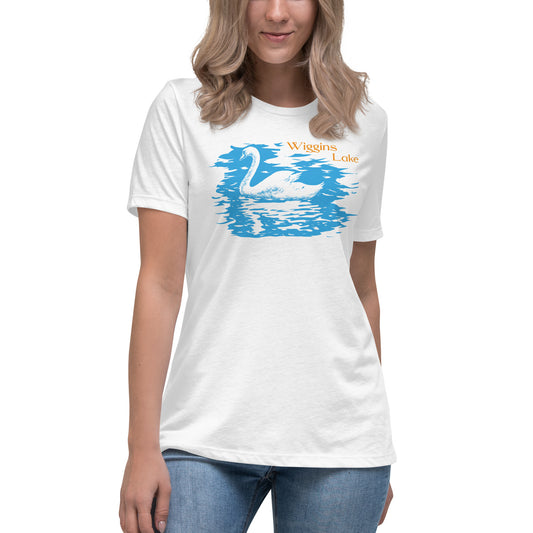 Wiggins Lake Swan - Women's Relaxed T-Shirt