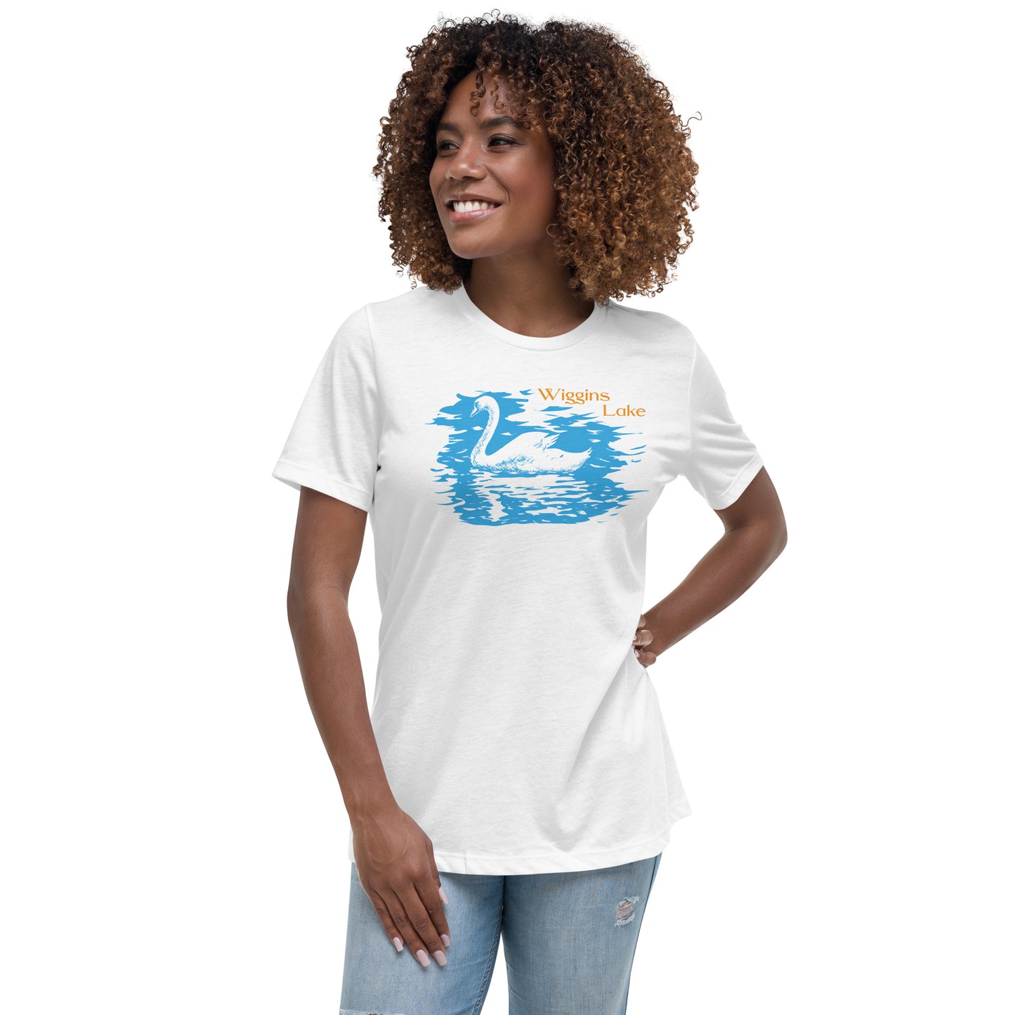 Wiggins Lake Swan - Women's Relaxed T-Shirt